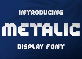 Metalic Display Font