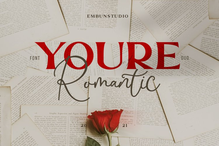 Youre Romantic Font Duo