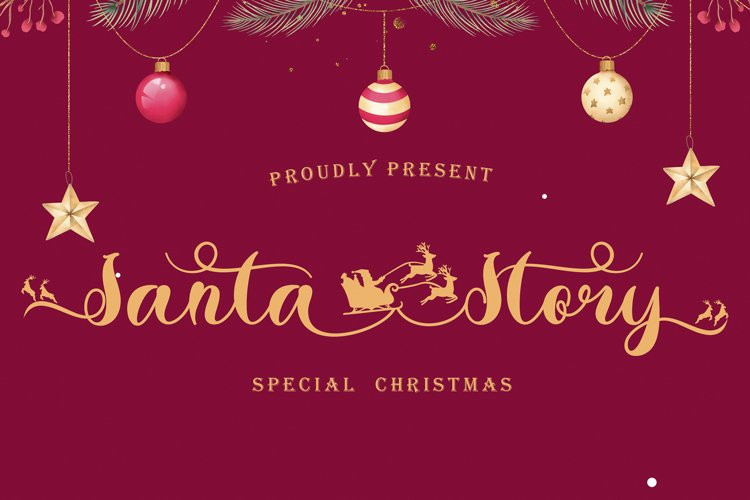 Santa Story Calligraphy Font