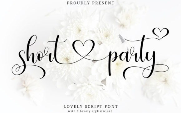 Short Party Calligraphy Font