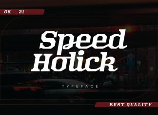 Speed Holick Display Font
