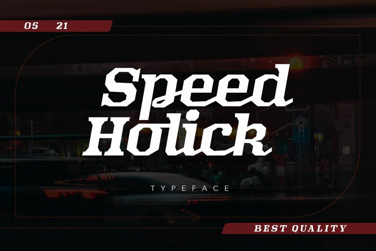 Speed Holick Display Font