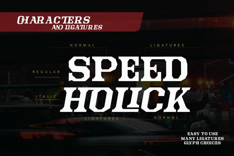 Speed Holick Display Font