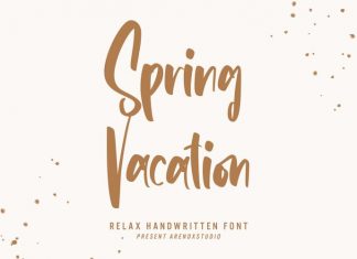 Spring Vacation Script Font