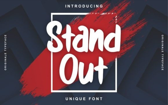 Stand Out Brush Font