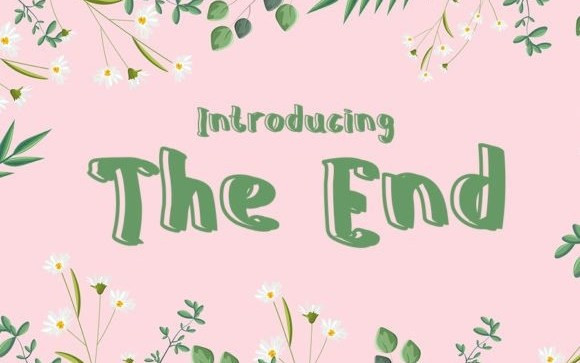 The End Display Font