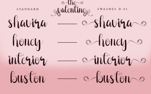 The Valentine Calligraphy Font