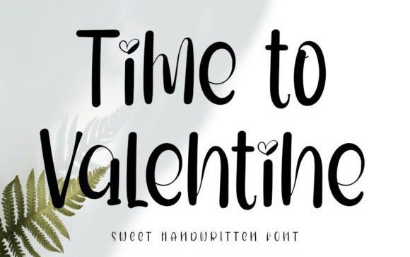 Time To Valentine Script Font