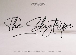 The Skytripe Handwritten Font