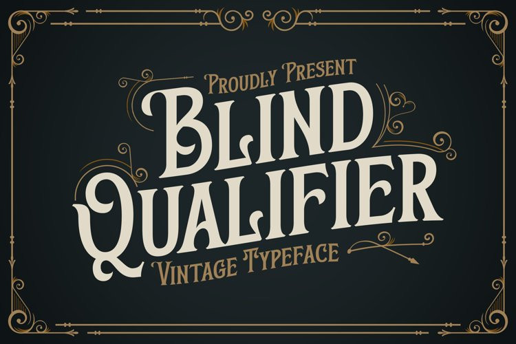 Blind Qualifier Display Font