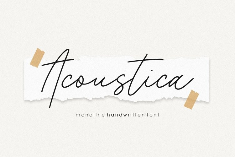 Acoustica Handwritten Font