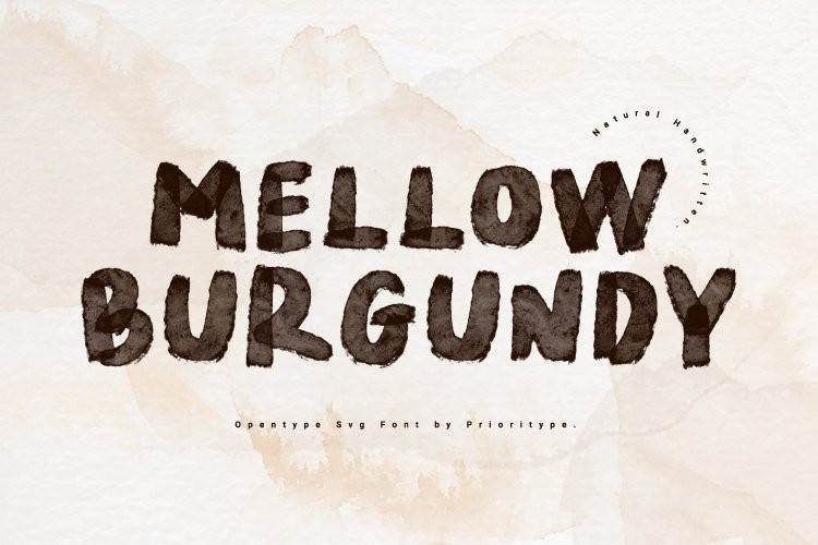 Mellow Burgundy Display Font