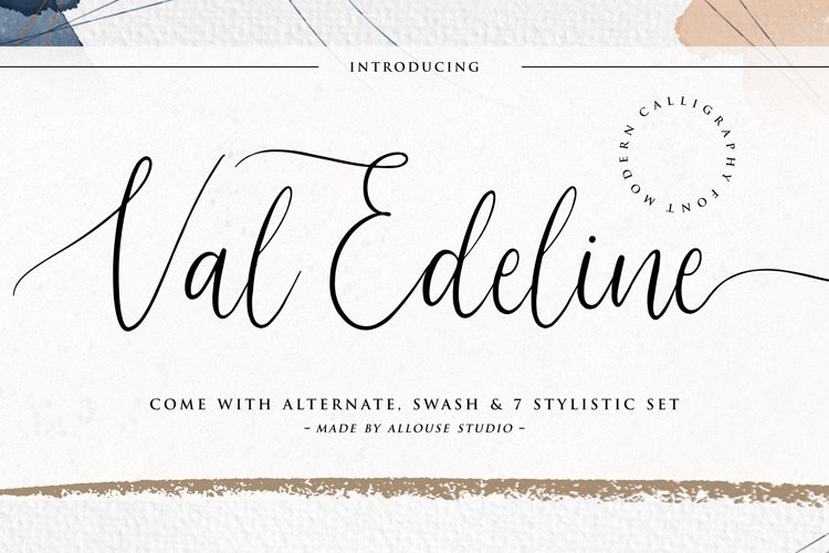 Val Edeline Calligraphy Font - Demofont.com