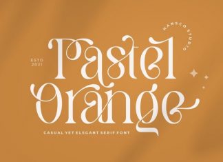 Pastel Orange Serif Font