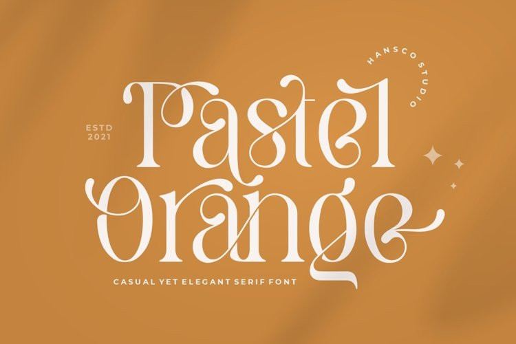 Pastel Orange Serif Font