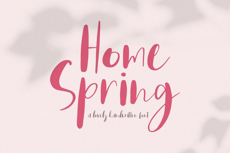 Home Spring Script Font