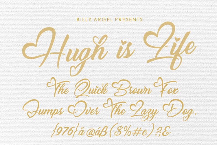 Hugh is Life Script Font