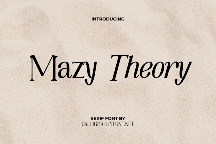 Mazy Theory Display Font