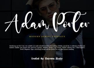 Adam Porter Script Font