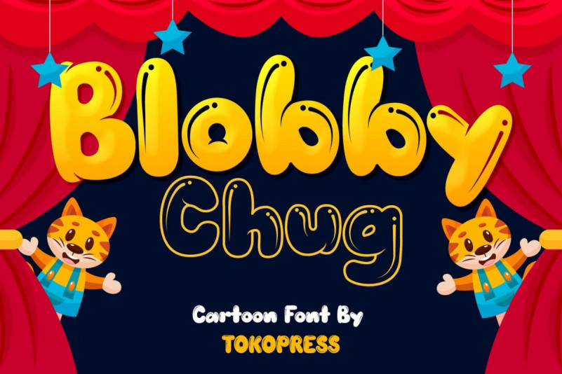 Blobby Chug Display Font