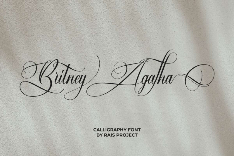 Britney Agatha Calligraphy Font