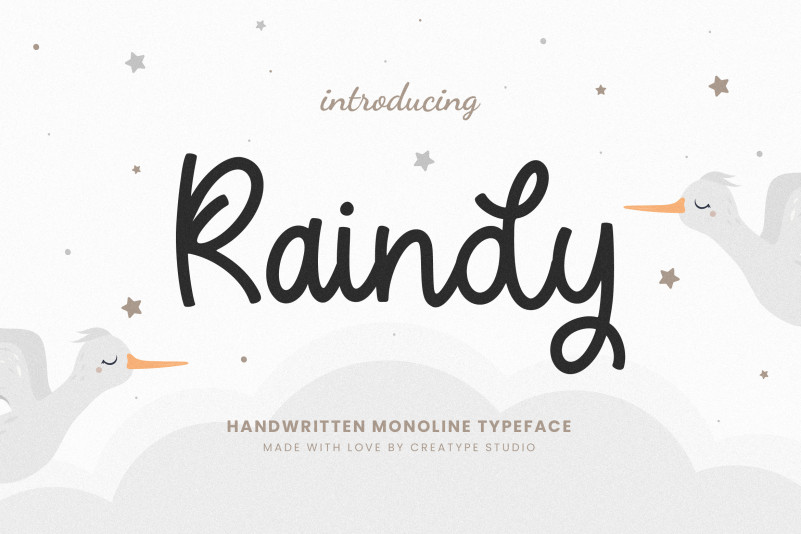 Raindy Script Font