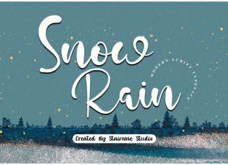 Snow Rain Script Font