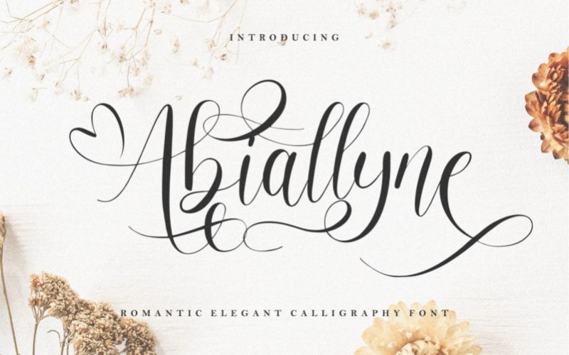 Abiallyne Calligraphy Font