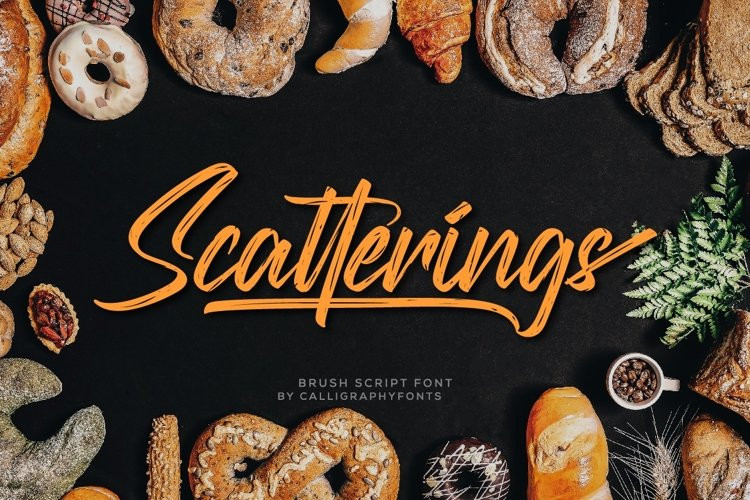 Scatterings Brush Font