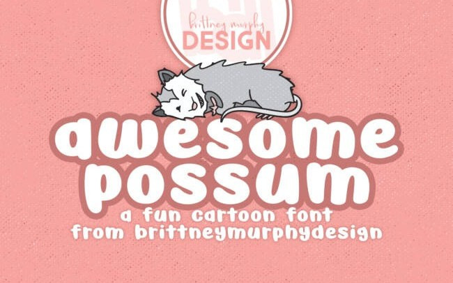 Awesome Possum Display Font