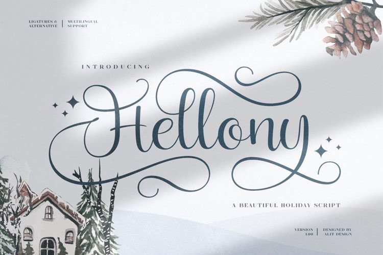 Hellony Calligraphy Font