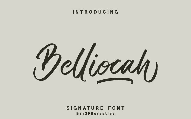 Belliocah Brush Font