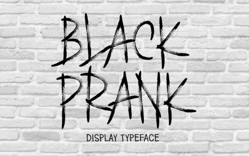 BLACK PRANK Brush Font