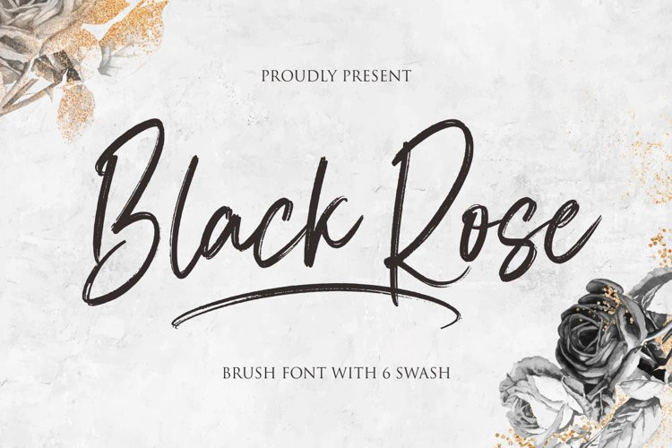 Black Rose Brush Font