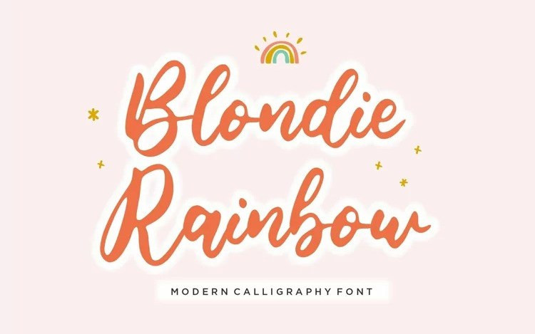 Blondie Rainbow Script Font