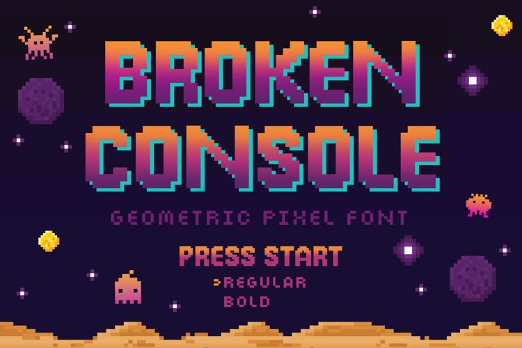 Broken Console Display Font