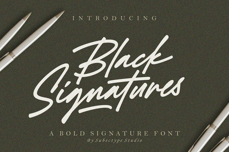 Black Signature Font