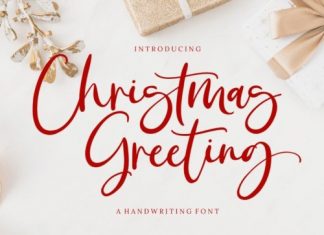Christmas Greeting Script Font