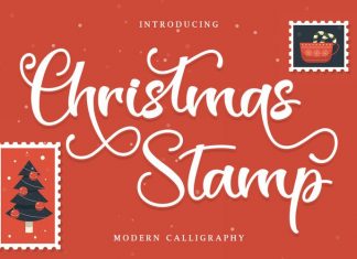 Christmas Stamp Calligraphy Font