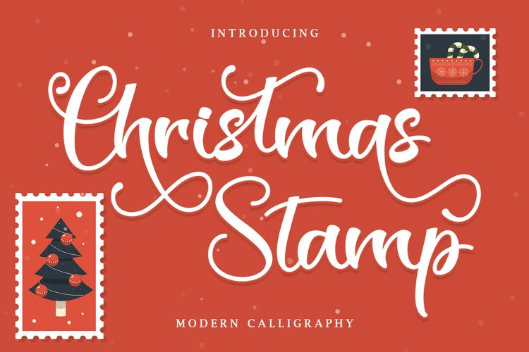 Christmas Stamp Calligraphy Font