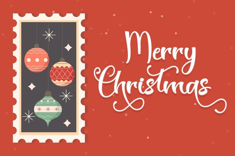 Christmas Stamp Calligraphy Font