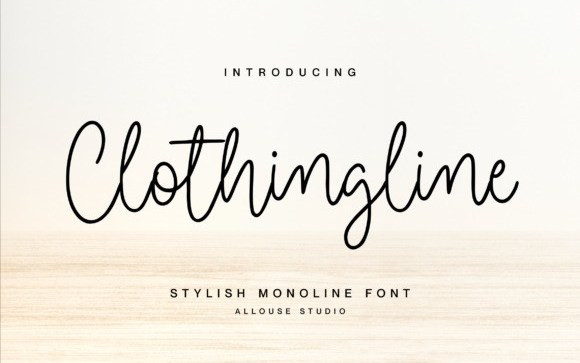 Clothingline Handwritten Font