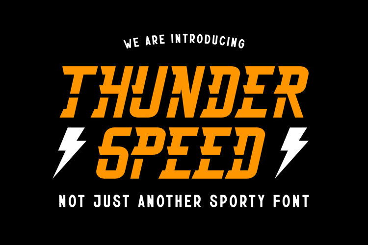 Thunderspeed Display Font