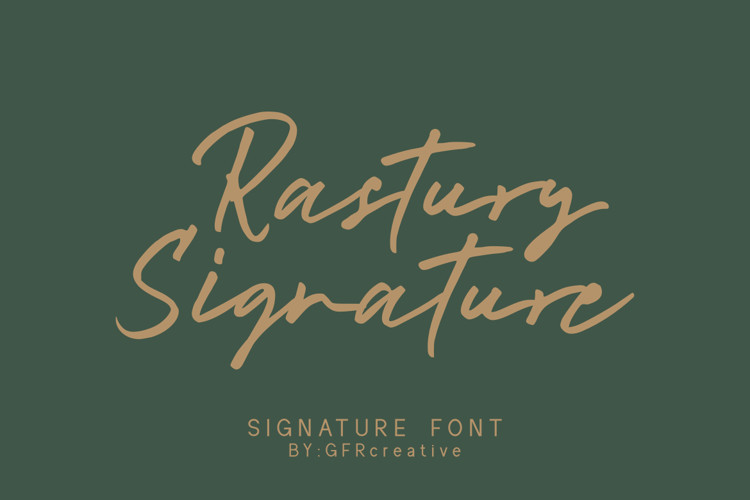 Rastury Signature Font