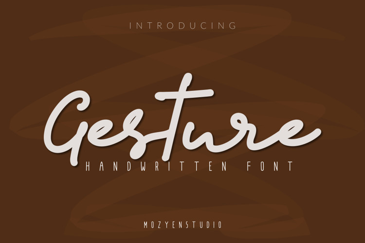 Gesture Handwritten Font