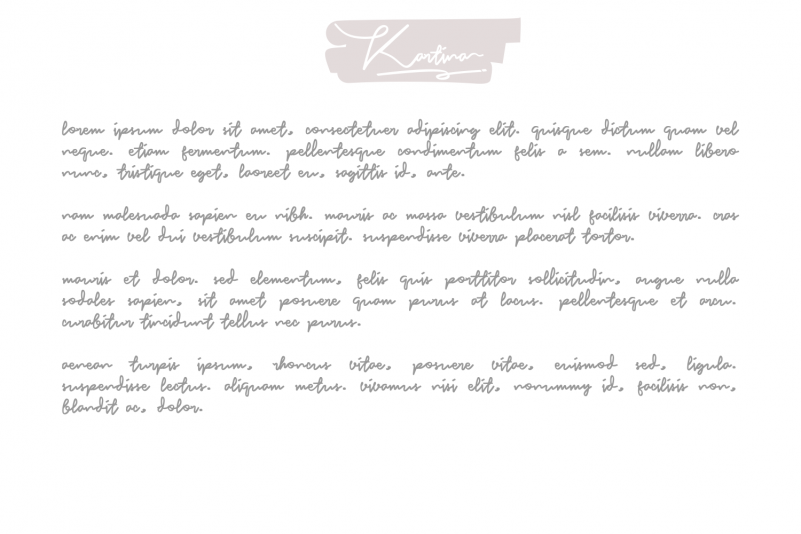 Kartina Handwritten Font