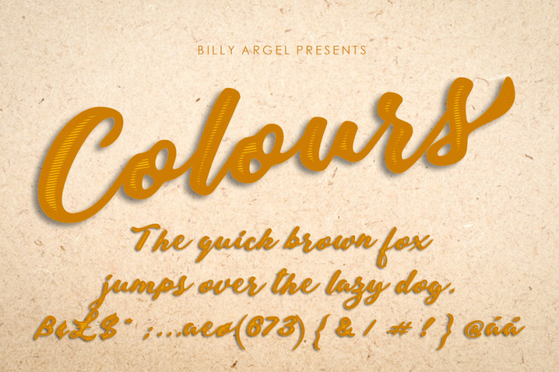 Colours Script Font