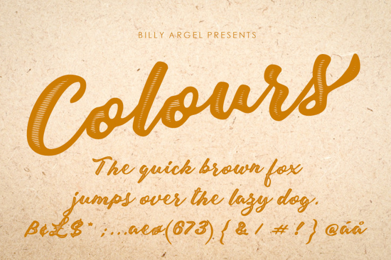 Colours Script Font