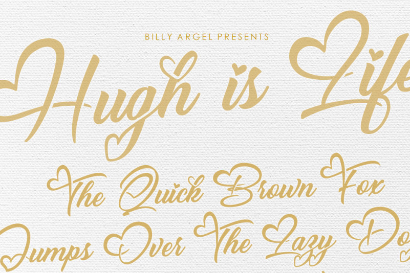 Hugh is Life Script Font