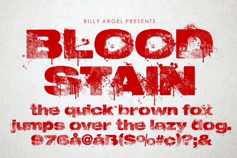 BLOODSTAIN Display Font